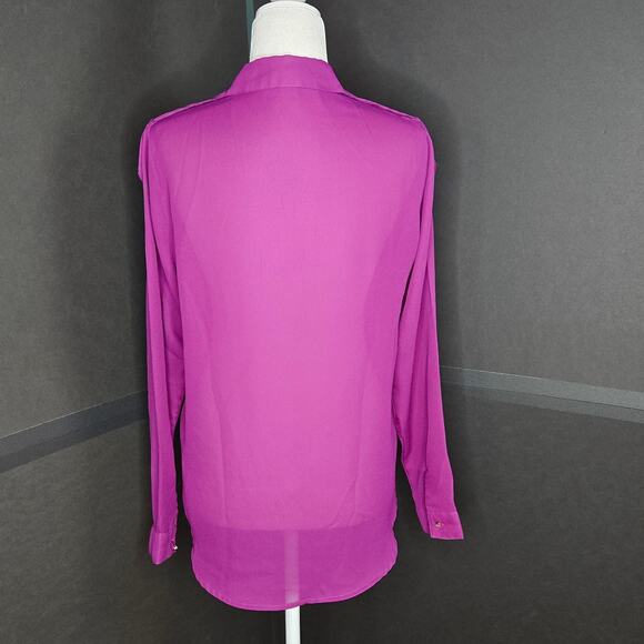 Kut from the Kloth full zip front blouse Medium purple - Picture 2 of 16
